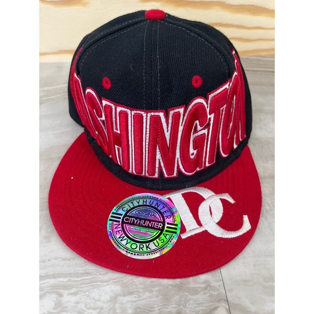 Washington DC 3D Embroidery Snapback Ball Cap‎ City Hunter Streetwear Flat Brim